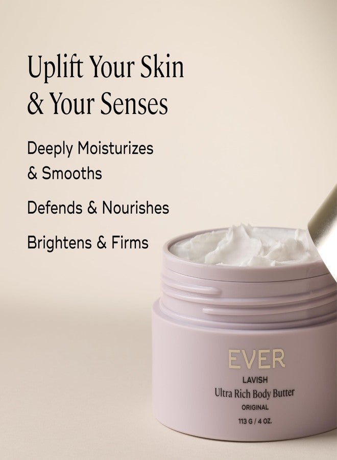 زبدة الجسم إيفر لافيش فائقة الترطيب - كريم مرطب عميق غني بمضادات الأكسدة والفيتامينات لبشرة أكثر نعومة وتماسكًا وشبابًا، 4 أونصة - Image 3